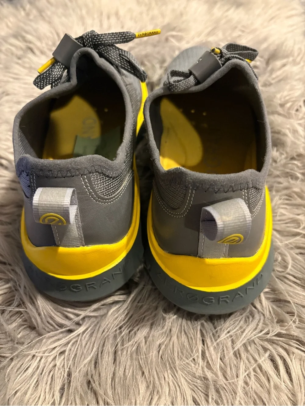 Cole Haan Zero Grand Gray Sneakers with Yellow Trim